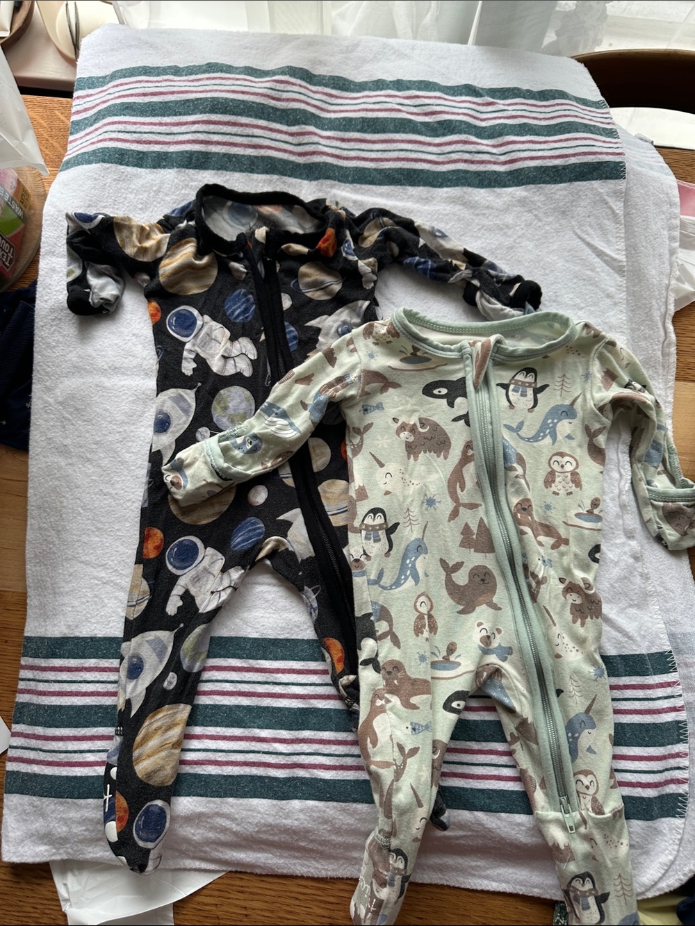 Set of 2 KicKee Pants footed sleepers